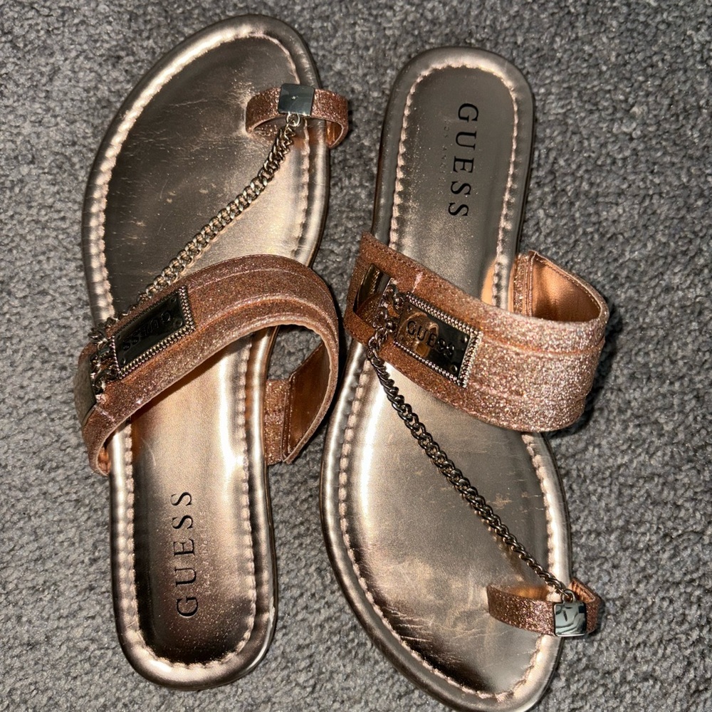 GUESS Women's Rose Gold Sandals